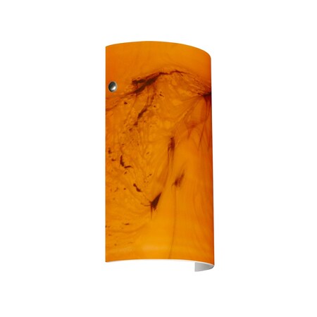 Besa Lighting Tamburo 7 Wall Sconce, Habanero, Satin Nickel Cap Finish, 1x75W Incandescent 7042HB-SN